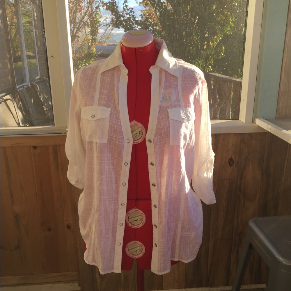 Sheer Button Up